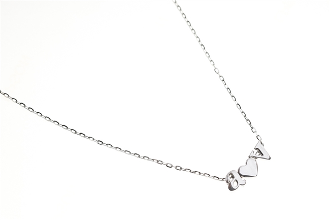 ElleBi Catene | Silver Necklace with Alphabet Letters Beads