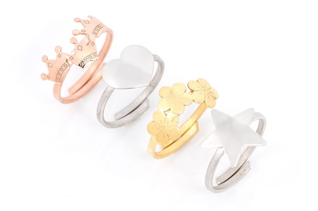Ellebi Catene | Star Heart adjustable ring